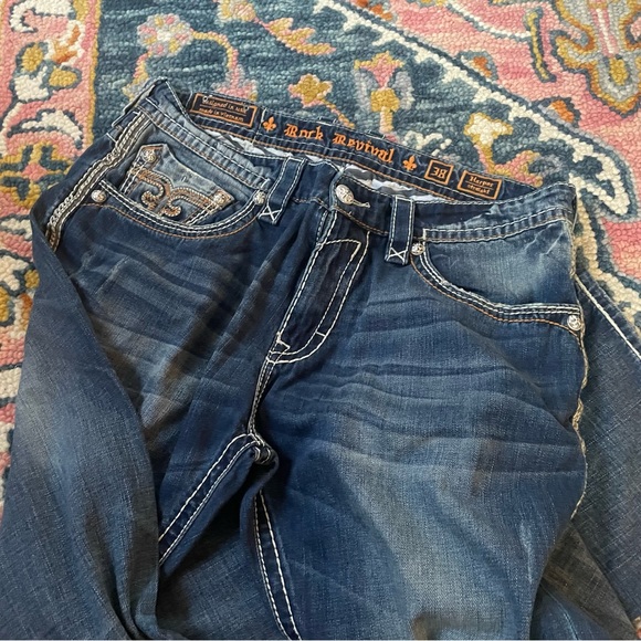 ROCK REVIVAL Harper Straight Denim Blue Jeans - Picture 5 of 7